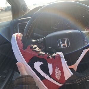 Nike Air Jordan 1 Low - Red, Black & White